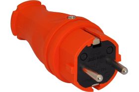 Силовая прямая вилка TP Electric каучук оранжевый 16A, 240В, IP44 3101-301-2300 (артикул 20711001) – фото 1