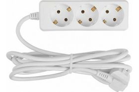 Бытовой удлинитель General Lighting Systems GES-16-3x100-3-15m16А3x1мм2 3места 1.5 м с заземлением, без выключателя 470035 (артикул 21533890) – фото 1