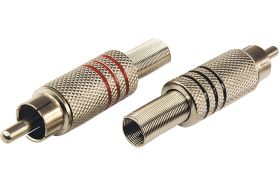 Разъем аудио REXANT штекер RCA под винт, металл Silver 2 шт 06-0151-A2 (артикул 22221915) – фото 1