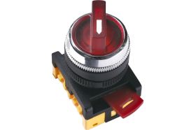 Переключатель IEK ANC-22-2 на 2 фиксированных положения, красный 1з+1р ИЭК BSW10-ANC-2-K04 (артикул 15165155) – фото 1