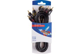 Кабель REXANT 3RCA - 3RCA 1.5 м, Gold 06-3050 (артикул 22221933) – фото 1