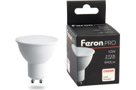 Светодиодная лампа FERON 10W 230V GU10 2700K MR16, LB-1610 38161 (артикул 20256352) – фото 1
