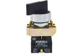 Переключатель ANDELI XB2-BD25 черный 2 положения I-0 стандарт, ручка ADL10-001 (артикул 17378004) – фото 1