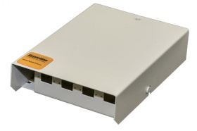 Универсальный настенный оптический бокс Hyperline, FO-WBY-4UN-MK, на 4 порта SC, duplex LC 375910 (артикул 16522482) – фото 1