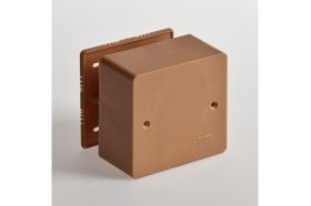 Универсальная коробка для кабель-каналов Ruvinil, 85х85х45 коричневый IP40 65015К (артикул 16629362) – фото 1
