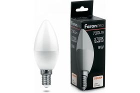Светодиодная лампа FERON PRO LB-1309 Свеча E14 9W 2700K OSRAM LED 38059 (артикул 16233571) – фото 1