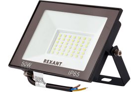 Светодиодный прожектор REXANT LED 50 Вт 4000 Лм 4000 K черный корпус 605-033 (артикул 21687376) – фото 1
