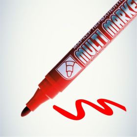 Перманентный маркер Munhwa Crown Multi Marker красный, пулевидный, 3мм CPM-800 (артикул 16230674) – фото 3