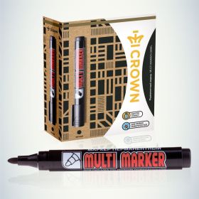 Перманентный маркер Munhwa Crown Multi Marker черный, пулевидный, 3мм CPM-800 (артикул 16230692) – фото 2