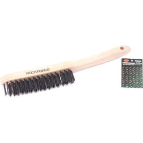 Щетка по металлу ROCKFORCE ручная, в усиленном деревянном корпусе RF-340117232 (артикул 16003603) – фото 1