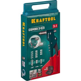 Поворотный заклепочник Kraftool "Combo3-M6" в кейсе резьбовые М3-М6, вытяжные 2.4-4. мм, штифты М4-М6 из алюминия, стали, нерж стали 31178_z01 (артикул 16009009) – фото 11