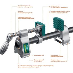 Трубная струбцина Kraftool PC-34-6 32301-1 (артикул 15931678) – фото 3