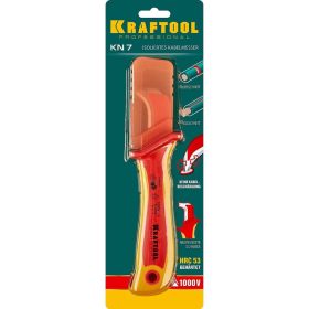 Диэлектрический нож электрика с "пяткой", изогнутый Kraftool KN-7, 45400 (артикул 16043739) – фото 5
