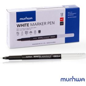 Перманентный маркер MunHwa WHITE MARKER, белый пулевидный 1мм 274723 Б0048238 (артикул 16198072) – фото 3
