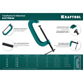 Струбцина KRAFTOOL EXPERT 32229-075, 0-75 мм (артикул 14945943) – фото 5