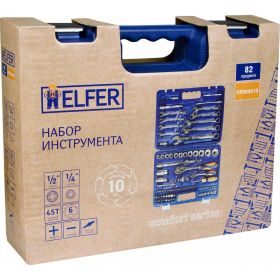 Набор инструмента HELFER 1/2 Dr и 1/4 Dr 82 пр HF000010 (артикул 16009235) – фото 3