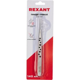 Пинцет (прямой, узкий) 140мм REXANT Airy 12-0380 (артикул 15728487) – фото 3