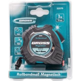 Рулетка Magnetisch, 3м х 16мм обрезиненный корпус GROSS 32570 (артикул 15874254) – фото 2