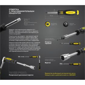 Отвертка с присоединительным квадратом 1/4" Berger BG BG-14SH (артикул 15494659) – фото 3
