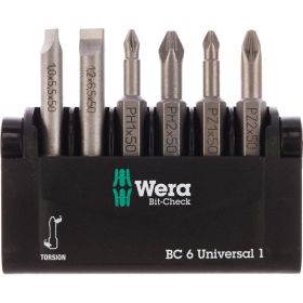 Набор бит Wera Mini Check 800/4Z+851/4TZ+855/4TZ 6 шт. WE-056474 (артикул 14980616) – фото 2