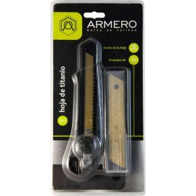 Стальной обрезиненный нож Armero 18 мм + 5 лезвий Tn AR11-184/А511/184 (артикул 15878235) – фото 2