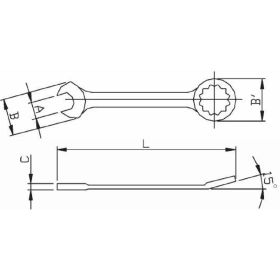 Набор комбинированных ключей 8 - 22 мм Jonnesway W26112S (артикул 13937857) – фото 6