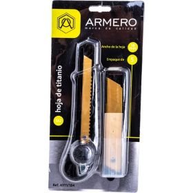 Стальной обрезиненный нож Armero 18 мм + 5 лезвий Tn AR11-184/А511/184 (артикул 15878235) – фото 4
