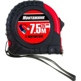 Рулетка с магнитом Монтажник 7,5 м х 25 мм 601725 (артикул 16284142) – фото 1