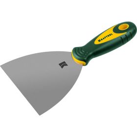Шпательная лопатка Kraftool с двухкомпонентной ручкой нержавеющее полотно 125 мм 10035-125 (артикул 13671809) – фото 1