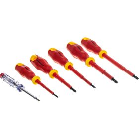 Набор диэлектрических отверток STAYER Profi-Electro SL:3.0x75 мм/4.0x100 мм/5.5x125 мм/PH:№1x80 мм/2x100 мм/100-250 В тестер 6 шт. 25145-H6_z01 (артикул 15261633) – фото 10