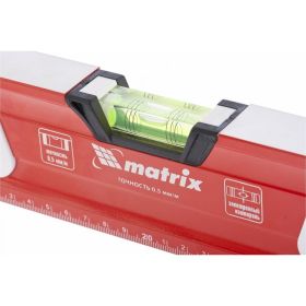 Алюминиевый магнитный фрезерованный уровень MATRIX 3 глазка, 800 мм 34732 (артикул 15875695) – фото 4