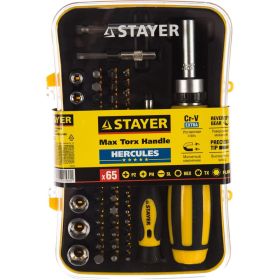 Набор насадок с реверсивной отверткой 65 предметов STAYER MASTER 25310-H65 (артикул 14946264) – фото 6