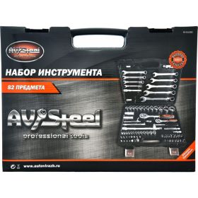 Профессиональный набор инструментов 82 предмета AV Steel AV-011082 (артикул 15747306) – фото 4