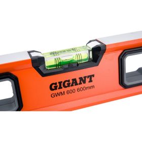 Алюминиевый магнитный строительный уровень Gigant 600мм GWM600 (артикул 15966859) – фото 6
