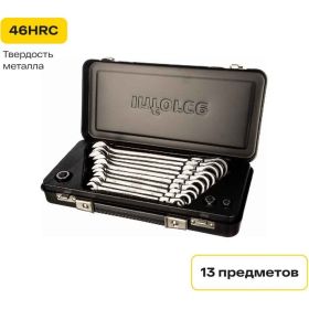 Набор комбинированных шарнирных ключей с трещоткой 13 предметов Inforce 06-05-53 (артикул 15776528) – фото 1