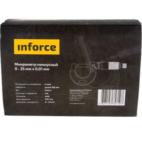 Микрометр 0-25мм*0.01мм Inforce 06-11-41 (артикул 15774791) – фото 11