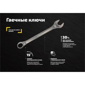 Комбинированный ключ 22 мм Inforce 06-05-22 (артикул 15643115) – фото 4