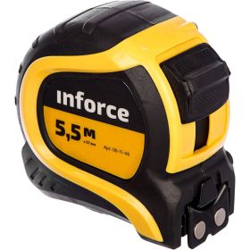Измерительная рулетка с нейлоновой лентой и магнитным зацепом 5.5x27мм Inforce 06-11-46 (артикул 15790429) – фото 1