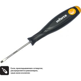 Шлицевая отвертка Inforce SL3x60 06-09-58 (артикул 15759606) – фото 1