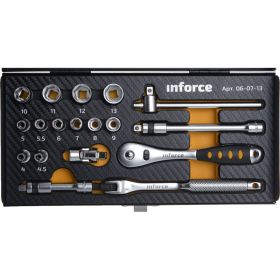 Набор инструментов 18 предметов 1/4" Inforce 06-07-13 (артикул 15777713) – фото 5