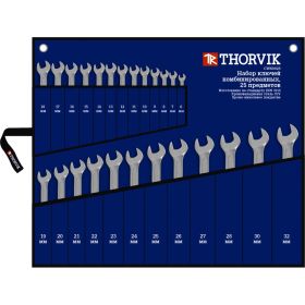 Набор комбинированных ключей THORVIK CWS0025 6-32 мм, 25 предметов 52049 (артикул 15597800) – фото 1