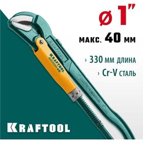 Трубный ключ Kraftool PANZER-45, №1, изогнутые губки 2735-10_z02 (артикул 16298199) – фото 3