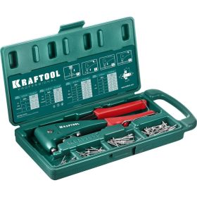 Заклепочник с литым корпусом Kraftool "X-5F" 2.4-4.8 мм - алюминий и сталь, 2.4-4.0 - неж сталь, в кейсе, с набором заклепок 31173-H6_z01 (артикул 16009042) – фото 16