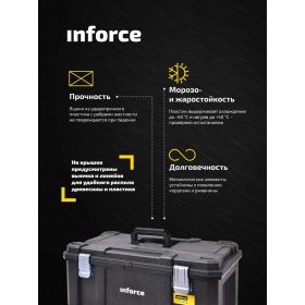 Ящик для инструмента 26 с металлическими замками Inforce 06-20-06 (артикул 15785559) – фото 10