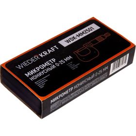 Микрометр WIEDERKRAFT нониусный, 0-25 мм, 0.01 мм WDK-MM2501 (артикул 16393827) – фото 2