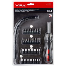 Отвертка с набором головок и бит VIRA 40 предметов 300040 (артикул 16447113) – фото 1