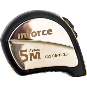 Рулетка в корпусе из нержавеющей стали с автостопом 5x19мм Inforce GW 06-11-25 (артикул 15603963) – фото 7