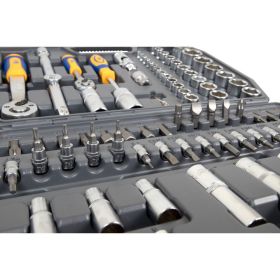 Набор инструмента 1/2 Dr и 1/4 Dr 94 предмета KRAFT KT 700306 (артикул 15966149) – фото 2