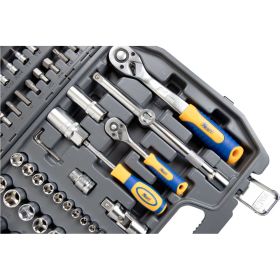 Набор инструмента 1/2 Dr и 1/4 Dr 94 предмета KRAFT KT 700306 (артикул 15966149) – фото 4