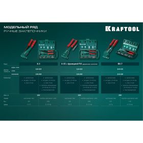 Заклепочник с литым корпусом Kraftool "X-5F" для заклёпок d=2.4-4.8 мм - алюминий и сталь, =2.4-4.0 - нерж сталь 31173_z01 (артикул 16009101) – фото 10